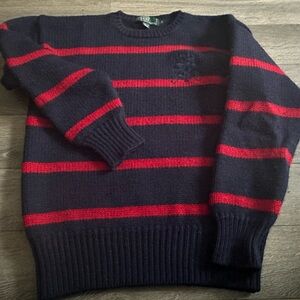 Polo Ralph Lauren Thick 100% Wool embroidered sweater.